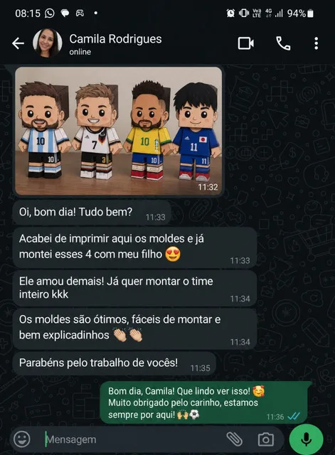 Feedback real de cliente sobre a coleção GolCraft